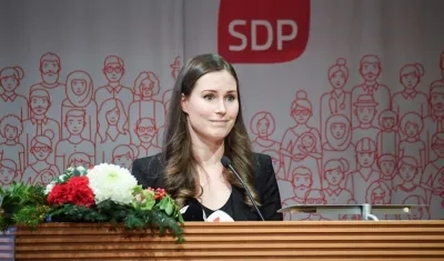 Sanna Marin, primera ministra de Finlandia.