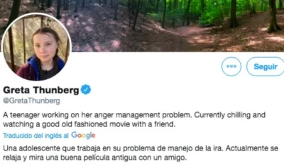 La adolescente le respondió de una manera particular a Trump en su cuenta de Twitter.