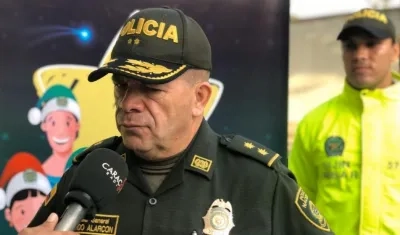 Brigadier general Ricardo Alarcón, comandante de la Policía de Barranquilla.
