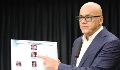 Jorge Rodríguez,  ministro de Información de Venezuela.