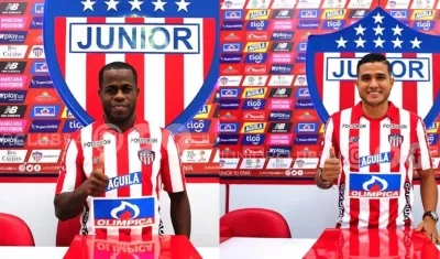 Carmelo Valencia y Larry Vásquez, refuerzos del Junior.