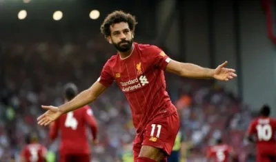 Mohamed Salah marcó dos goles ante el Watford.