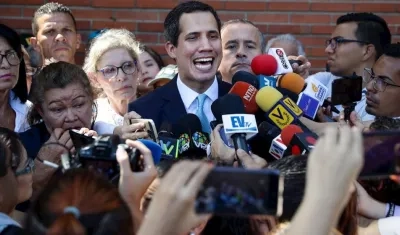 El presidente del Parlamento venezolano, Juan Guaidó.