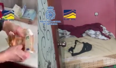 Imagen del allanamiento de la Policia española.