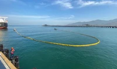 En simulacro en plena acción.