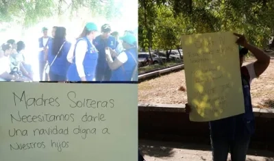 Imágenes de la protesta.