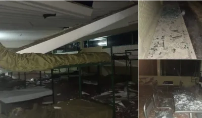 Imágenes de lugar tras la explosión en uno de los talleres.