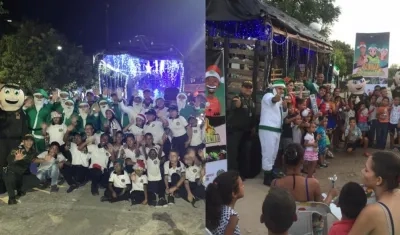 Pesebre móvil de la Policía.