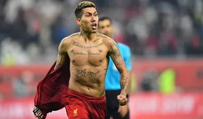 La celebración de Roberto Firmino.
