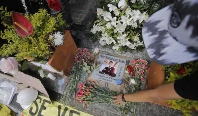 Plantón por Dilan Cruz, un mes después de su muerte.