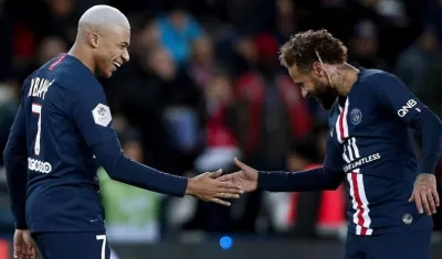 Kylian Mbappe y Neymar. 
