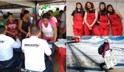 El migrante venezolano, el colectivo Las Tesis y Greta Thunberg.