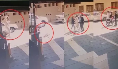 Momento de la fuga de Aida Merlano.