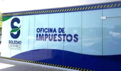 La oficina de impuestos en Soledad.