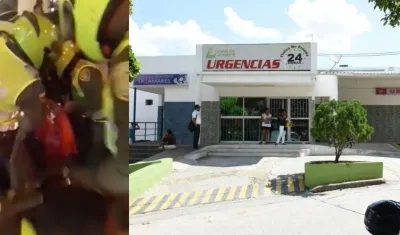 'El Brayita' auxiliado por la Policía y la Clínica Campbell.