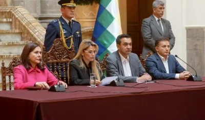 La presidenta interina de Bolivia, Jeanine Áñez.