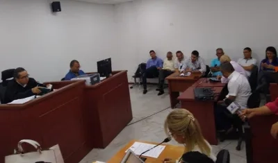 Imagen de la audiencia de este lunes.