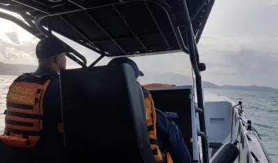 Imagen del operativo de rescate de la Armada Nacional.