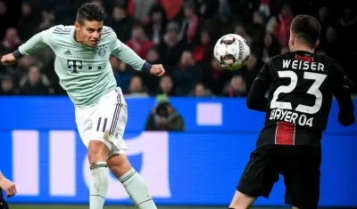 James Rodríguez, jugador del Bayern Múnich. 