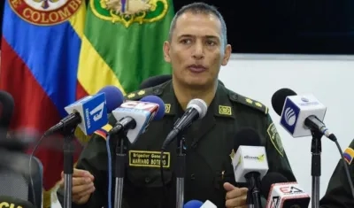 El comandante de la Policía Metropolitana de Barranquilla, general Mariano Botero Coy.