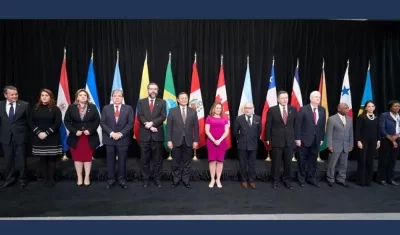 Asistentes a la reunión del Grupo de Lima en Canadá.
