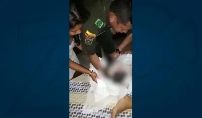 Momentos del parto del bebé.