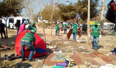 Imagen del desalojo. 