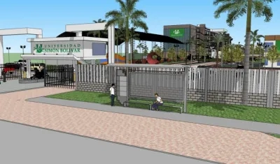 Render de la nueva sede de Unisimón.