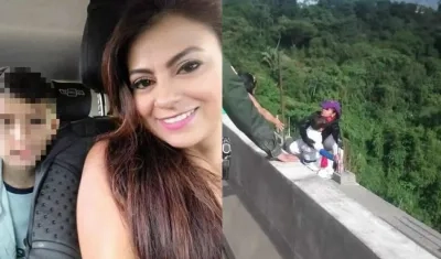 Foto en vida de Jessy Paola Moreno y su pequeño hijo.