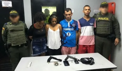 Cuatro de los cinco capturados. 