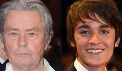 Alain Delon y su hijo menor Alain-Fabien.