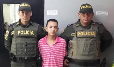 Orlando Fabio Lugo Argumedo, capturado con droga.