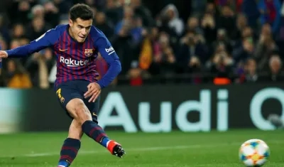Philippe Coutinho, jugador brasileño del Barcelona. 
