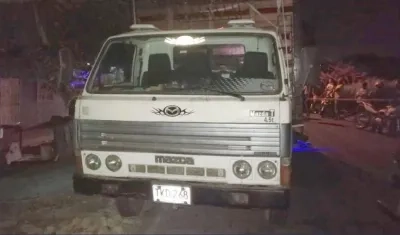 Camión involucrado en el accidente.