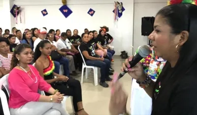 La Secretaria de Salud, Cindy Villegas, durante el lanzamiento de la campaña.