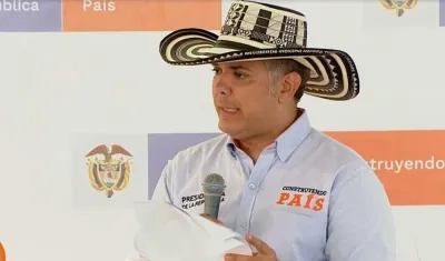 El Presidente Iván Duque en Coveñas.