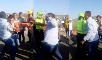 Momentos del incidente.