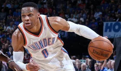  Russel Westbrook, base de los Thunder de Oklahoma City.