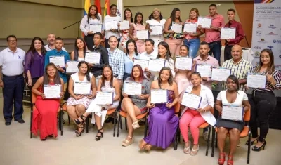 El grupo que recibió grado.