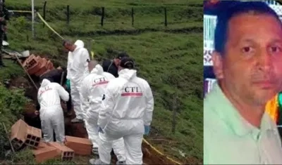 Cuerpo sin vida del ganadero Iván Londoño Leal