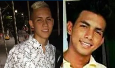 Miguel Ángel Torres Sánchez, víctima (lado izquierdo); Milton Reyes Ortega, presunto víctimario (lado derecho).