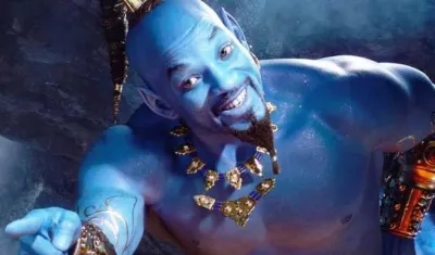 Will Smith en su papel del genio de la lámpara.