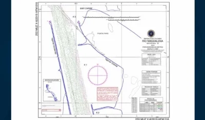 La más reciente batimetría en el canal de acceso al puerto de Barranquilla.
