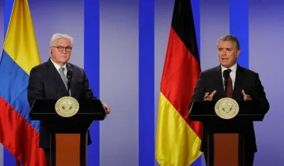 El Presidente Iván Duque y su homólogo de Alemania, Frank-Walter Steinmeier, quien este martes realizó una visita oficial a Colombia.