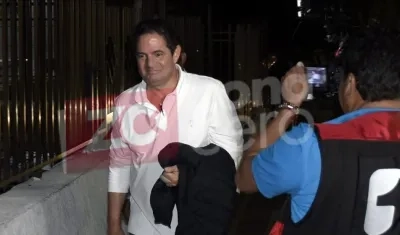 German Vargas Lleras llegando al lugar del encuentro.