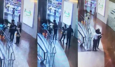 El video captó que la señora preguntó porque iba a una cita oftalmológica.