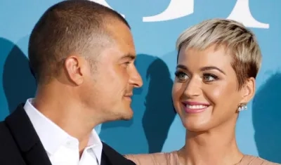 El actor Orlando Bloom y la cantante Katy Perry.