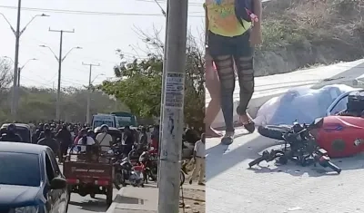 Aspecto del accidente en La Playa.