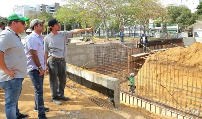 Alcalde Char visitó el Parque Venezuela, para ver el avance de las obras.