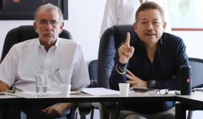 El gobernador del Atlántico Eduardo Verano - El rector de la Universidad del Atlántico, Carlos Prasca